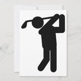 Male Golfer - Golf Symbol Inbjudningar
