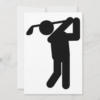 Male Golfer - Golf Symbol Inbjudningar