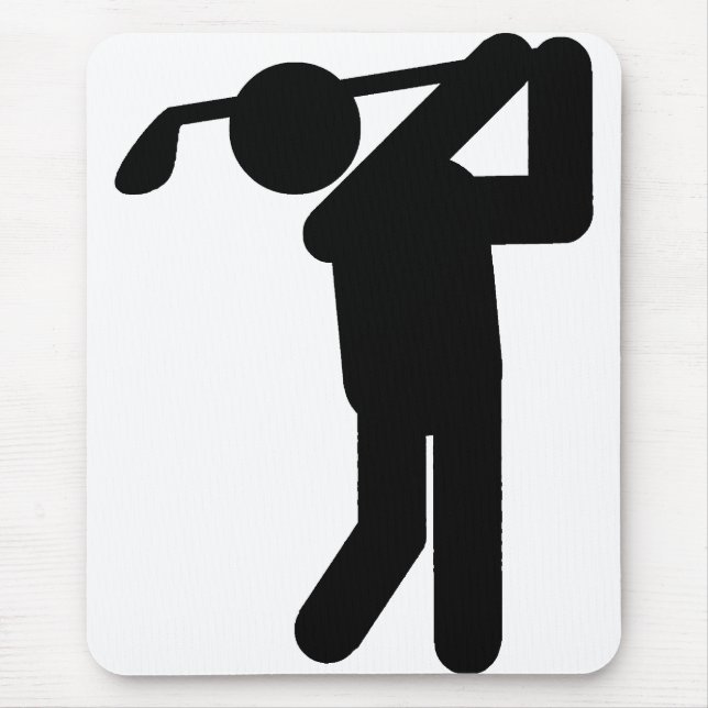 Male Golfer - Golf Symbol Musmatta (Framsidan)