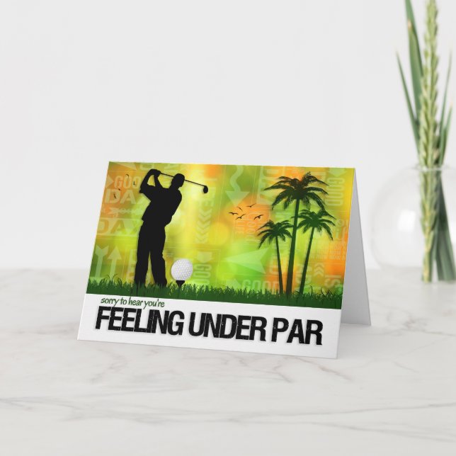 Male Golfer Sports Theme kommer bra Kort (Framsida)