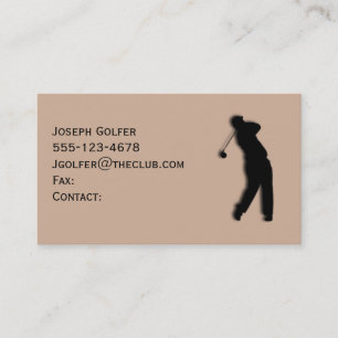 Male Golfer Tan Business Card-mall Visitkort
