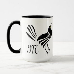 Male Grackle Black Bird Mugg