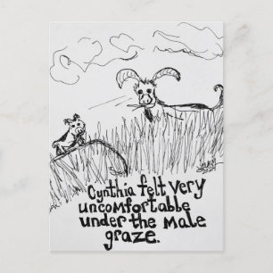 Male Graze Pun Hälsning Helg Vykort