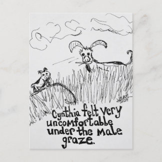 Male Graze Pun Hälsning Helg Vykort