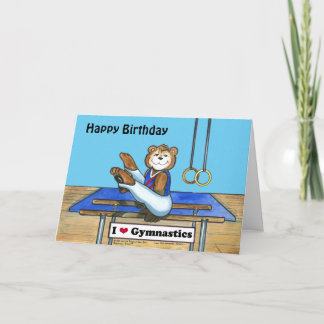 Male Gymnast Birthday Card Kort