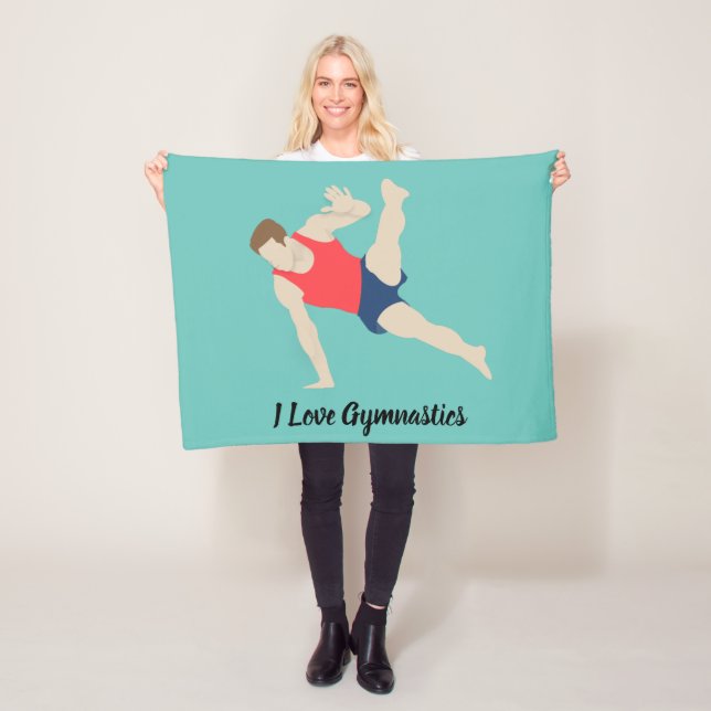 Male Gymnast Fleecefilt (På plats)