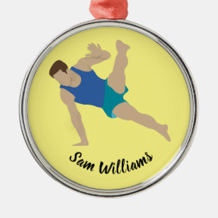 Male Gymnast Julgransprydnad Metall