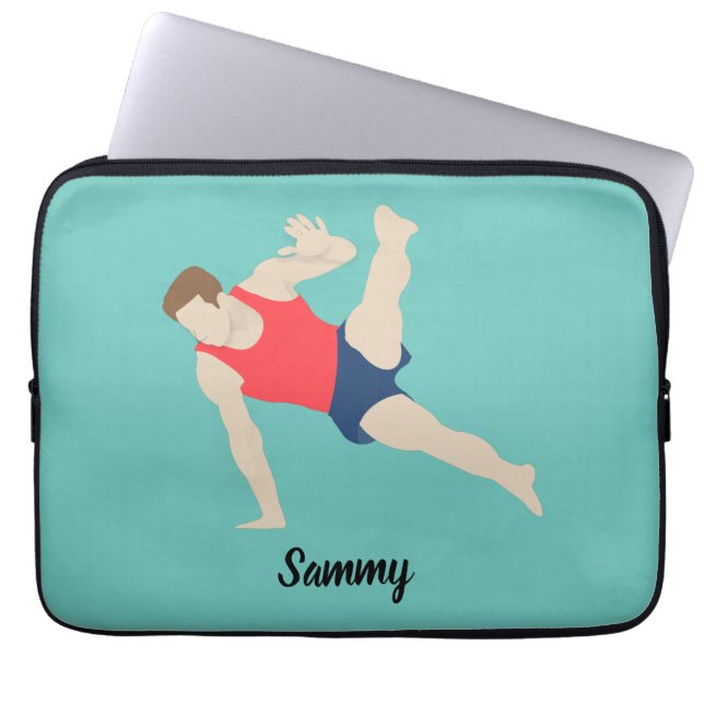 Male Gymnast Laptop Fodral (Framsidan)