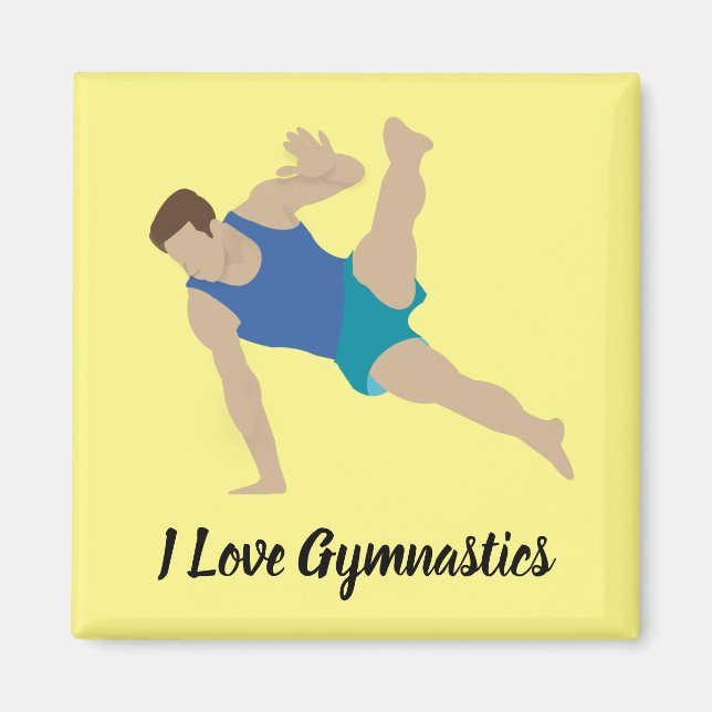 Male Gymnast Magnet (Framsidan)