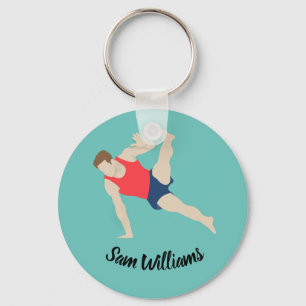 Male Gymnast Nyckelring