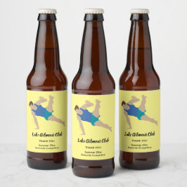 Male Gymnast Ölflaska Etikett