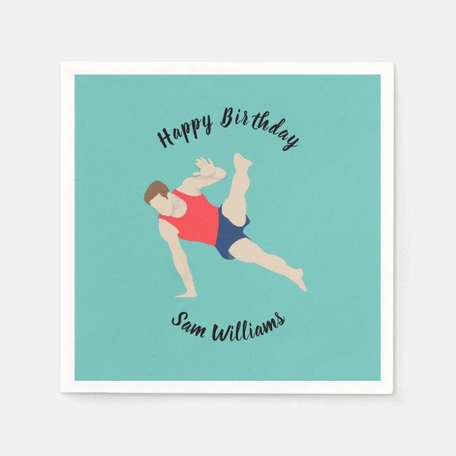 Male Gymnast Pappersservett (Framsidan)