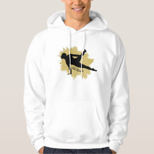 Male Gymnast Silhouette Art - American Flagga Hoodie