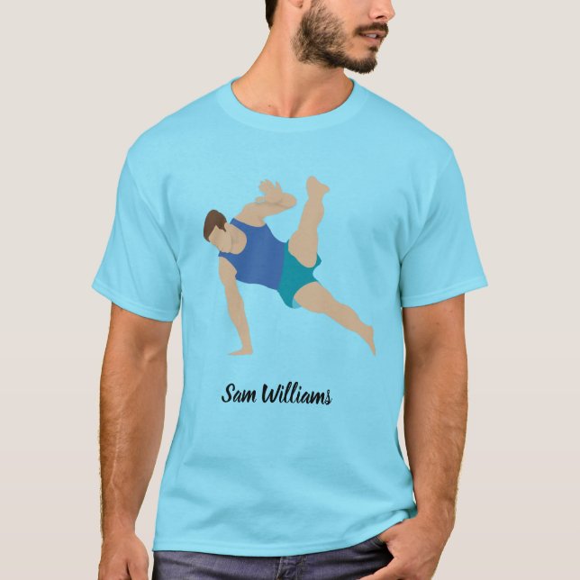 Male Gymnast T Shirt (Framsida)