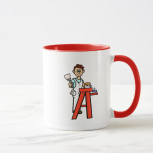 Male House Painter Mugg med Namn
