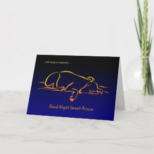 Male Hund Pet (Prince) Sympathy Card Kort
