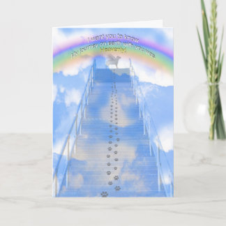 Male Hund Sympathy Card - trappväg till himlen Kort