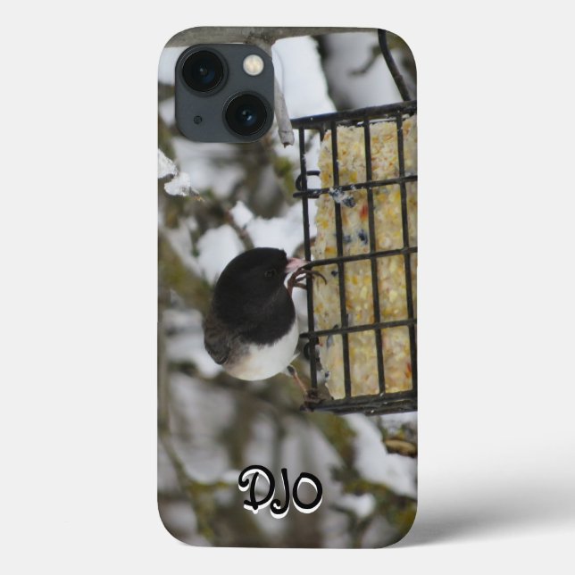 Male Junko on Snowy Feeder Fodral-Mate iphone case (Baksida)
