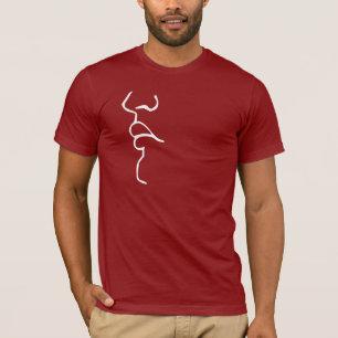 MALE KISSING HÖGER SIDA - VIT -.png T Shirt