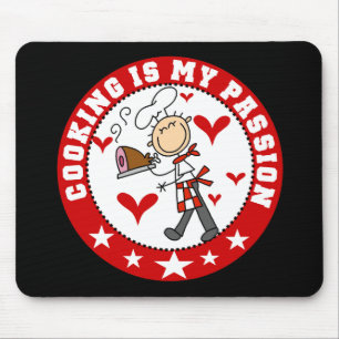Male kockmatlagningpassion Mousepad Musmatta