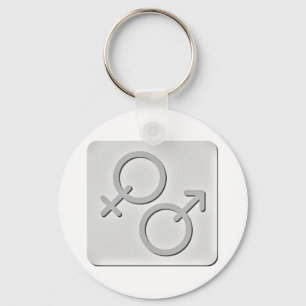 Male & kvinnliga gendersymboler nyckelring