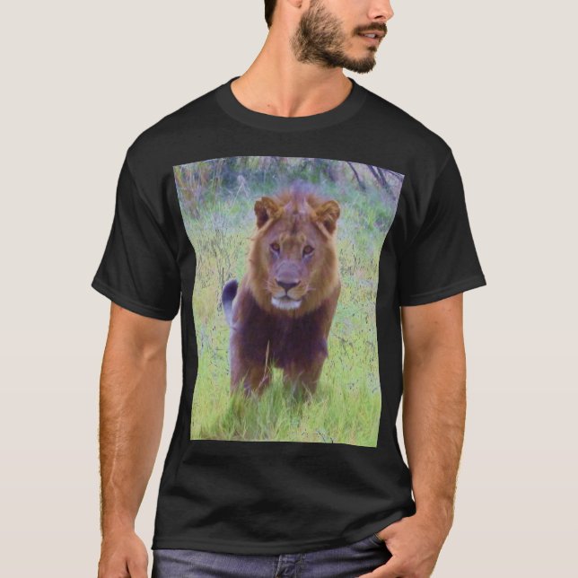 Male lejon T-skjorta Tee (Framsida)