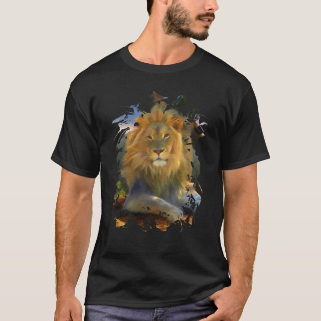 MALE LION ON THE JOB T SHIRT (Framsida)
