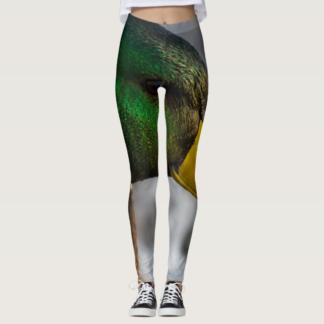 Male Mallard Porträtt Leggings (Framsida)