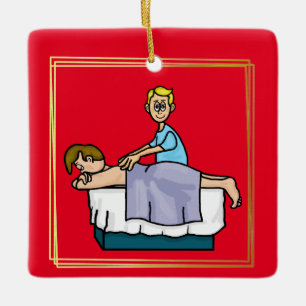 Male Massage jul Ornament
