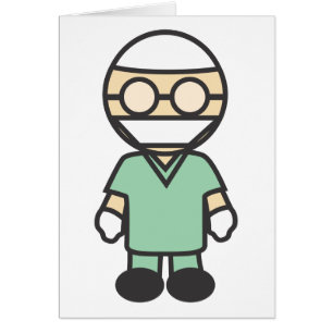 Male medicinsk kirurg hälsningskort
