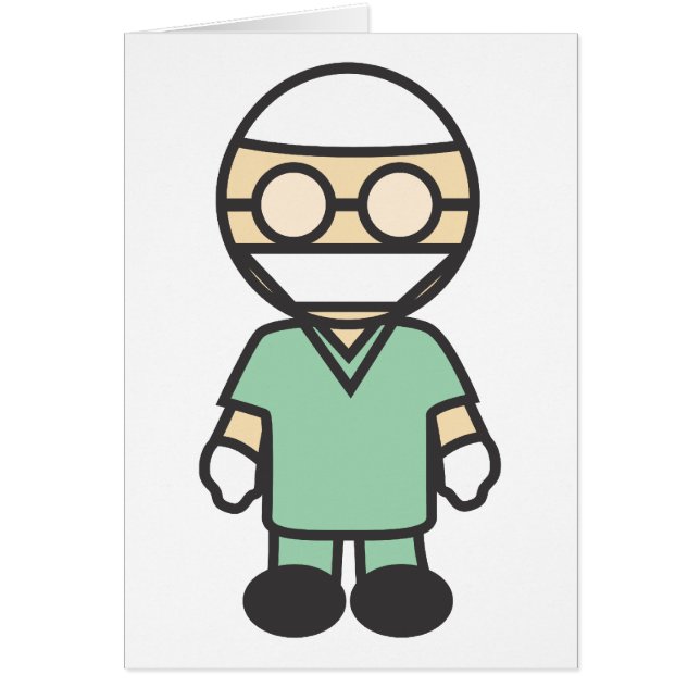 Male medicinsk kirurg hälsningskort (Framsidan)