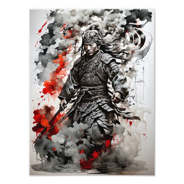 Male Mongol Warrior A Fototryck (Framsidan)