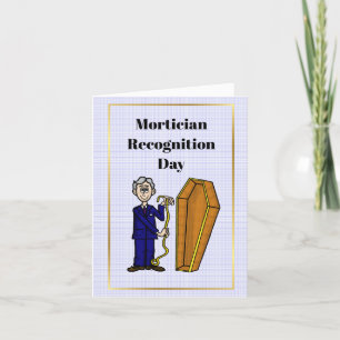 Male Mortician Measurement Coffin Greeting Card Kort