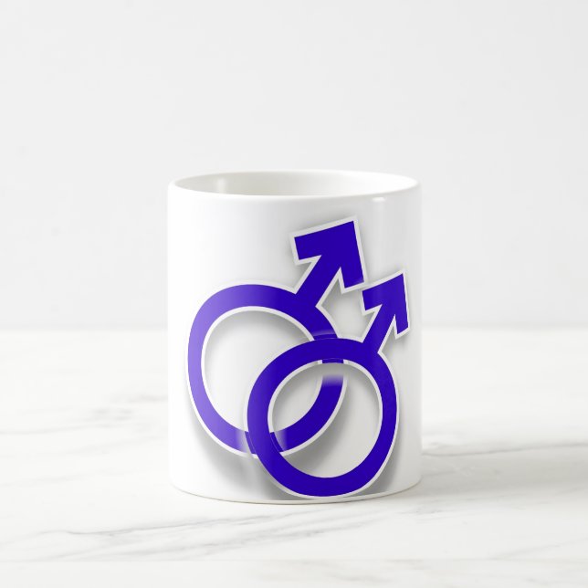 Male mugg för kaffe för symbolgay pridedesign (Center)