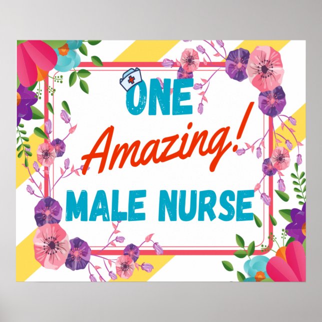 Male Nurse Apprecision Gift Idea Poster (Framsidan)