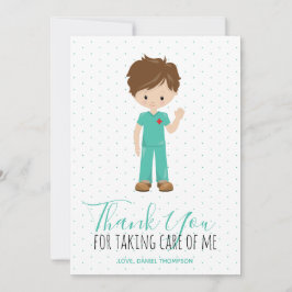 Male Nurse Blue Typography Polka Dot Tack Kort