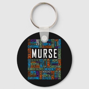 Male Nurse Man Nurse Murse Internationell Nurse Da Nyckelring