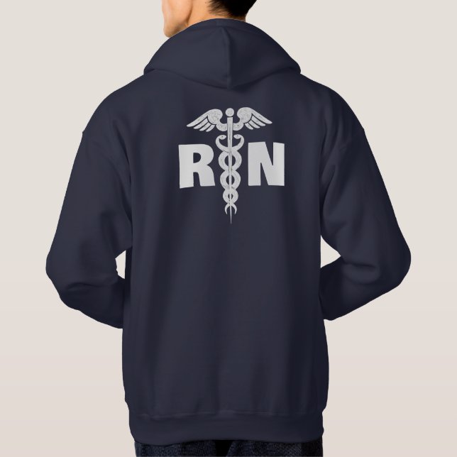 Male Nurse Navy Blue Manar Hoodie (Baksida)
