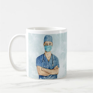 Male Nurse Personlig Coffee Mugg