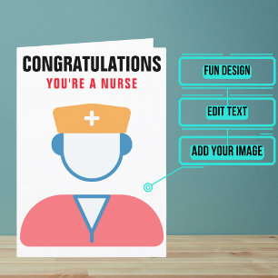 Male Nurse Studenten Grattisar Kort