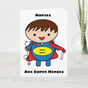 Male Nurses Toppen Hero Kawaii Personalize Kort