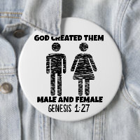MALE OCH KVINNA GENESIS CHRISTIAN GIANT BUTTONS