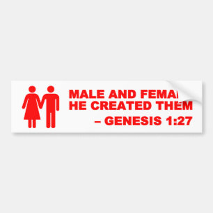 Male och kvinnlig röd generator-1:27bildekal - bildekal