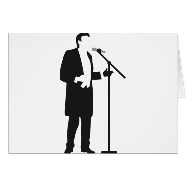 male opera singer hälsningskort (Framsidan Horizontal)