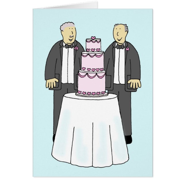 Male par Bröllop Grattis Humor Hälsningskort (Framsidan)