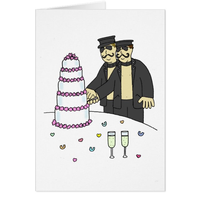 Male par Giftermål Grattis Humor Hälsningskort (Framsidan)