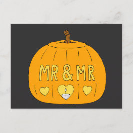 Male par Halloween Gay Romantik Vykort