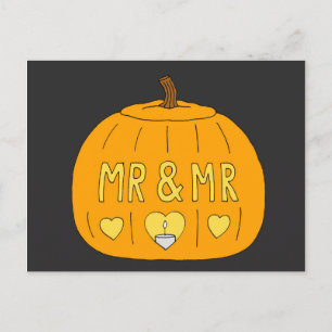 Male par Halloween Gay Romantik Vykort
