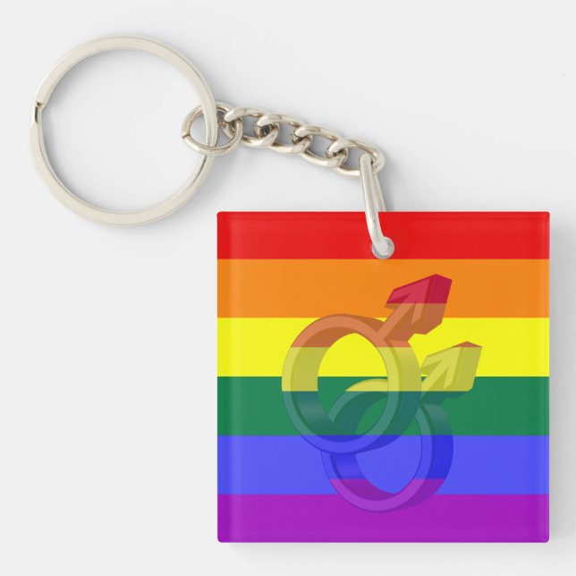 Male par Pride Symbols Rainbow Flagga (Framsidan)