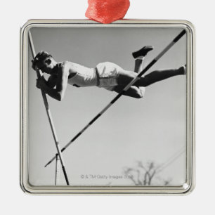 Male Pole Vaulter Julgransprydnad Metall